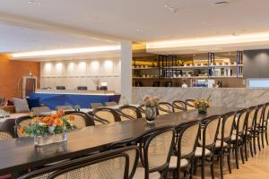 Blue Hippo & Red Crocodile Hotel餐厅或其他用餐的地方