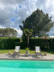 Bazén v ubytovaní Villa K Maison archi avec piscine 15 mn PUY du FOU alebo v jeho blízkosti
