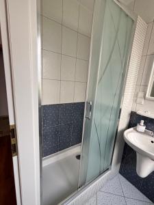 Kúpeľňa v ubytovaní Domino Dom Gościnny