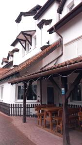 Balkón nebo terasa v ubytování Hotel Dworek