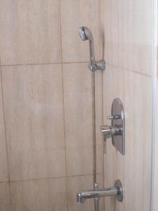 a shower with a shower head in a bathroom at AlaNarin Konak in Alaçatı +61 photos