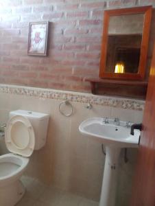 Koupelna v ubytování Cabañas mi Sueño + 7 fotografií