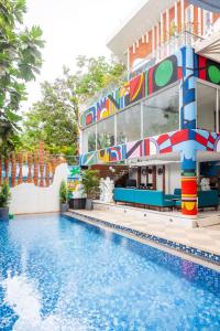 Bazén v ubytování DownTown Hostels - Anjuna nebo v jeho okolí