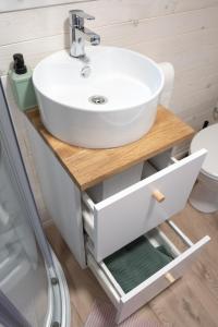 Koupelna v ubytování Tiny House Le Poulailler