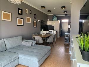 TV a/nebo společenská místnost v ubytování Golden Beach Luxury Apartman