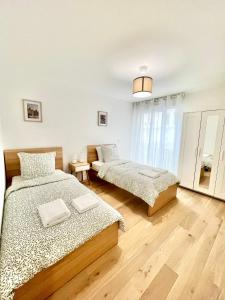 Ένα ή περισσότερα κρεβάτια σε δωμάτιο στο Appartement neuf et spacieux