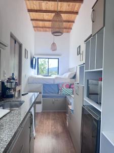 Virtuvė arba virtuvėlė apgyvendinimo įstaigoje Corinto Tiny House