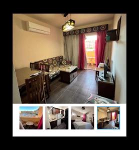 a collage of photos of a living room and dining room at Porto Sharm 2024 in Sharm El Sheikh