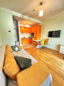 Μια τηλεόραση ή/και κέντρο ψυχαγωγίας στο Harmonia Orange Apartment
