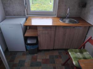Kuchyň nebo kuchyňský kout v ubytování Balatongyöngye vendégház
