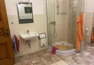Vannituba majutusasutuses Ferienwohnung Kaiser