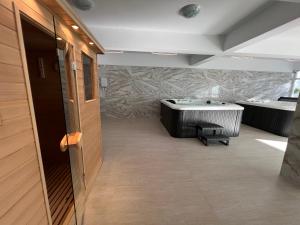 Koupelna v ubytování Hotel Cosmos