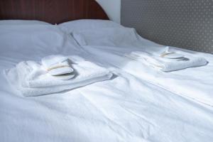 Posteľ alebo postele v izbe v ubytovaní Apartment City Inn Pécs