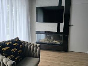 Χώρος καθιστικού στο Apartament Stone Hill z basenem i widokiem na góry