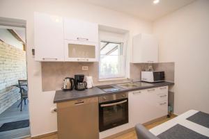 Kuchyň nebo kuchyňský kout v ubytování Apartment Luka