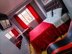 Cama o camas de una habitación en hostal paris