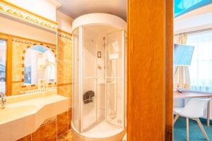 Koupelna v ubytování Hotel Plankl