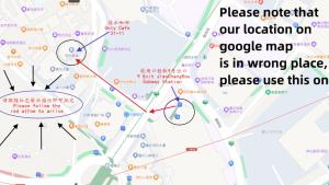 une carte de l'emplacement de notre établissement sur une carte Google dans l'établissement 弱水咖啡国际青旅Only Cafe and Backpacker, à Chongqing