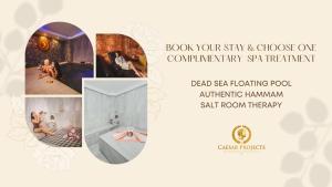 un collage de fotos de una habitación en Caesar Resort & SPA, en Trikomo