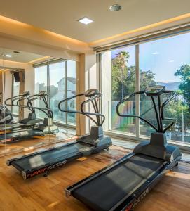 Fitness centrum a/nebo fitness zařízení v ubytování Kos Aktis Art Hotel