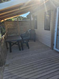 Αίθριο ή υπαίθριος χώρος στο Mobilhome 6 personnes camping la falaise