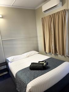 Postel nebo postele na pokoji v ubytování Clermont Hotel Motel