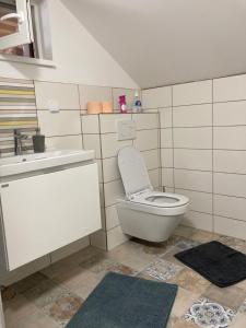 Koupelna v ubytování Vinný apartmán Pouzdřany + 15 fotografií