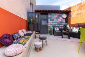 Posezení v ubytování Hostel Casa La Cha