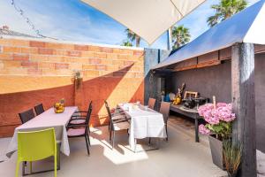 Patio nebo venkovní prostory v ubytování Hostel Casa La Cha