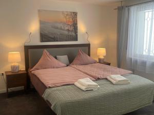 Postel nebo postele na pokoji v ubytování Villa Diemelsee
