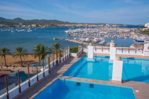 a view of the marina from the hotel pool at Sunside Ibiza Studios - Only Adults- Formerly known as Central Park in San Antonio