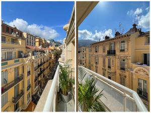 a view from the balcony of a building at Frontière Monaco - Hypercentre - BX in Beausoleil