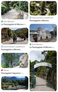 a collage of different pictures of a street at Portico 32 - Merano centro in Merano