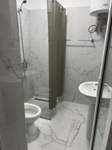 Koupelna v ubytování Hotel Vera