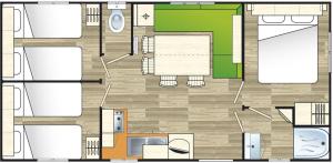 Plan piętra w obiekcie camping Le moulin
