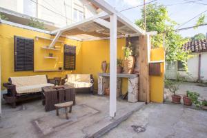 A patio or other outdoor area at Late Story
