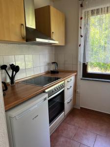 Kuchyň nebo kuchyňský kout v ubytování Ferienhaus Maite