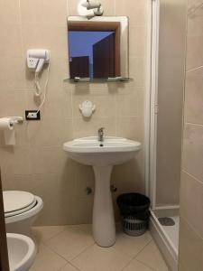Koupelna v ubytování Hotel Mercurio