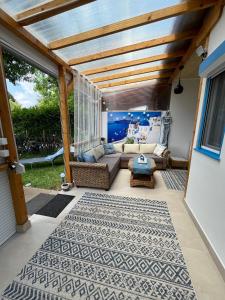 Et opholdsområde på Zita görög stílusú háza