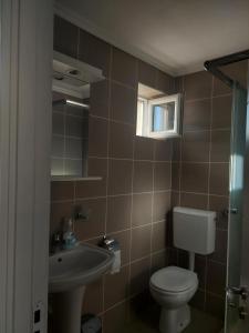 bagno con servizi igienici e lavandino di Apartment M&M a Pačir