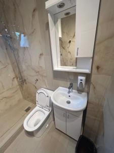 Koupelna v ubytování Guesthouse Liamra