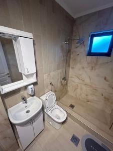 Koupelna v ubytování Guesthouse Liamra
