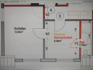 Půdorys ubytování apartment-bb