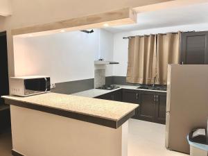 Kuchyň nebo kuchyňský kout v ubytování Ebony Apartment & Studio