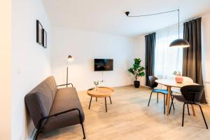 Χώρος καθιστικού στο Glück Auf Appartements Herkulesstrasse Essen