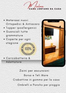 un folleto para un restaurante con espejo en Mialma Rome Holiday Home Casa lontano da casa, en Ciampino