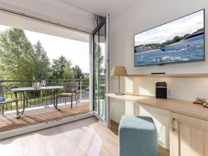 En balkon eller terrasse på Beach holiday Comfortable holiday residence