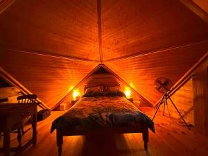 Letto o letti in una camera di Marsh End Cottage