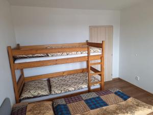 Pokój z 2 łóżkami piętrowymi w pokoju w obiekcie Dvouložnicový apartmán Sluníčko w mieście Zásada