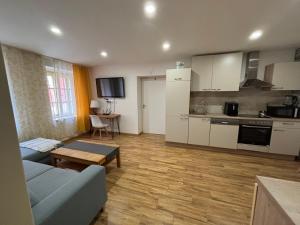 Kuchyňa alebo kuchynka v ubytovaní Apartment an der Burg